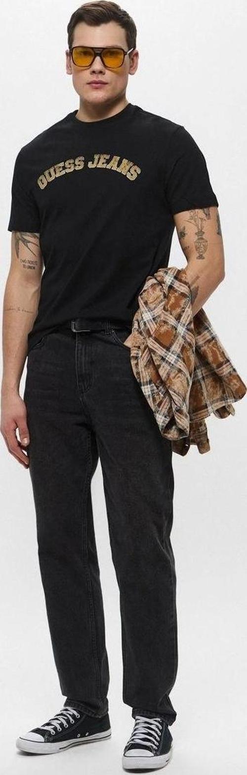 Erkek Siyah T-shirt Yüksek Kalite Pamuk