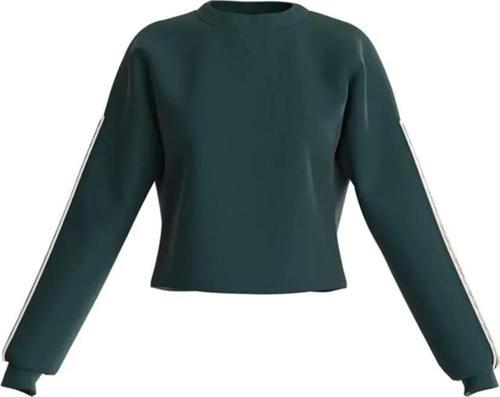 Kadın Siyah Kadın Bisiklet Yaka Sweatshirt