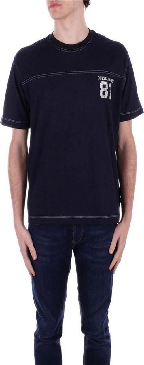 Erkek Mavi T-shirt - Logolu, Regular Fit