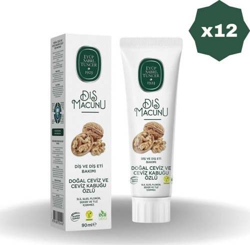 Ceviz Ve Ceviz Kabuğu Diş Macunu 90 Ml - (12 Adet)