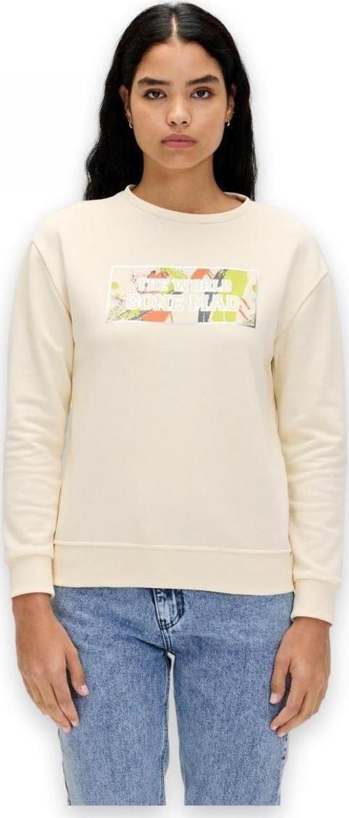 24.04.12.002 Re-Carina Crewneck Sweat Kırık Beyaz Unisex Sweatshirt