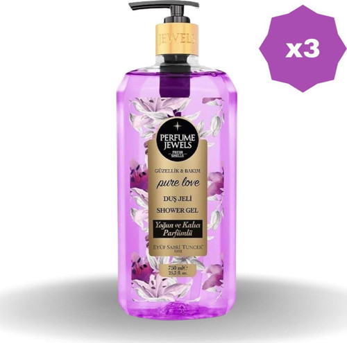 Pure Love Duş Jeli Pet Şişe 750 Ml - (3 Adet)