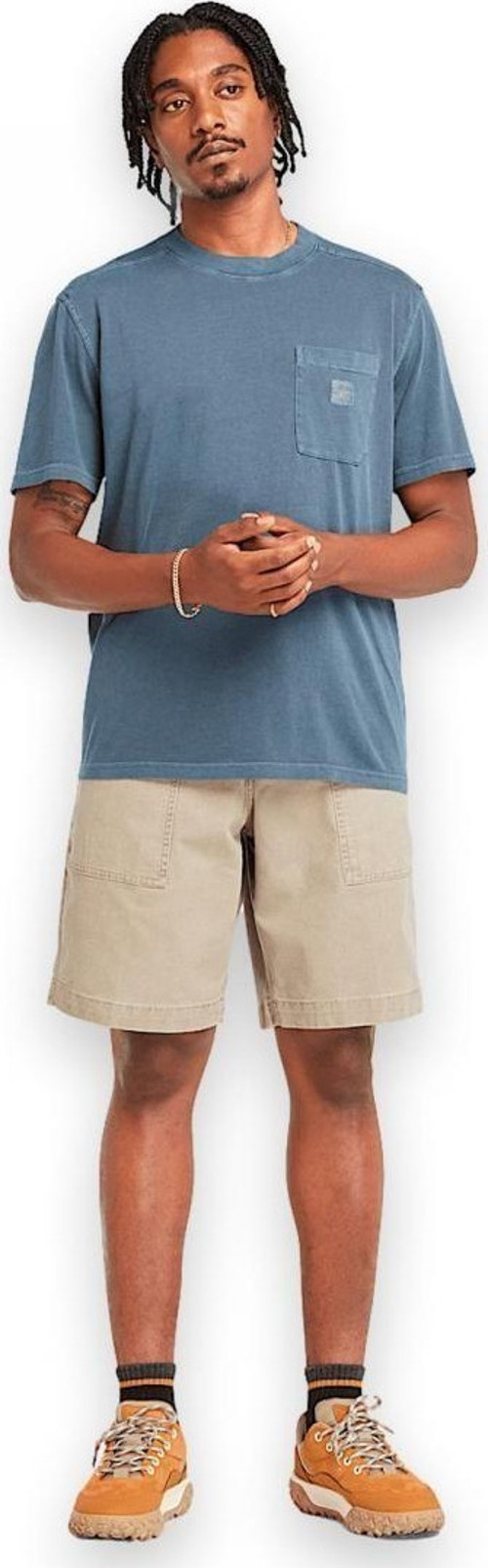 Tb0A5Vdh Garment Dye Chest Pocket Tee Lacivert Erkek T-Shirt