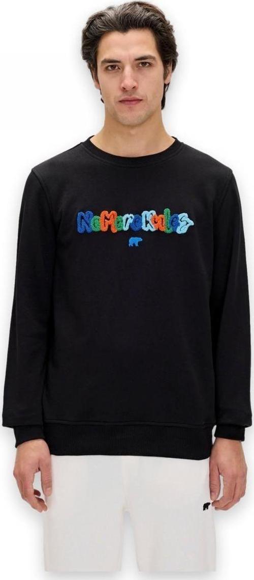 24.02.12.018 Furry Crewneck Siyah Unisex Sweatshirt