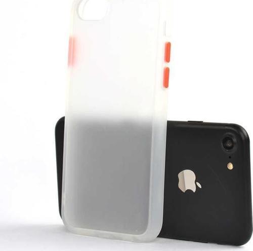 iPhone SE 2022 Kılıf Mat Yüzey Renkli Kenar Silikon