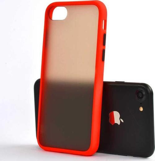 iPhone SE 2022 Kılıf Mat Yüzey Renkli Kenar Silikon