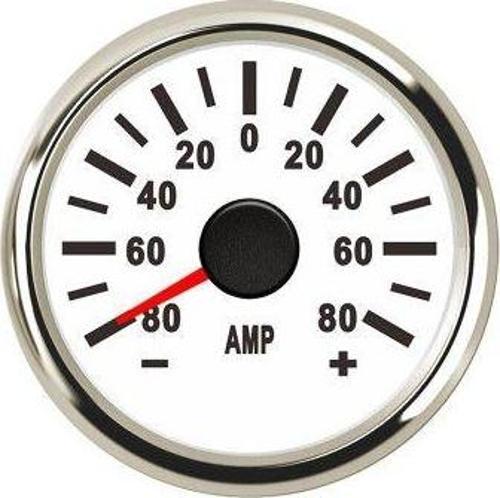 AMPERMETRE Ø52mm BEYAZ 12/24v ŞÖNT DAHİLDİR