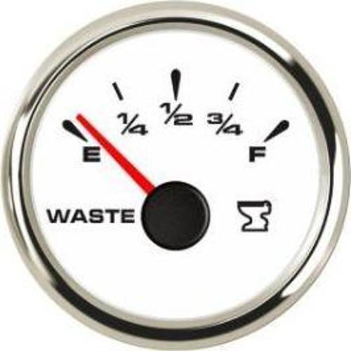 ATIK SU SEVİYE GÖSTERGESİ 12/24v ÇAP 52mm BEYAZ TEKNE YAT 