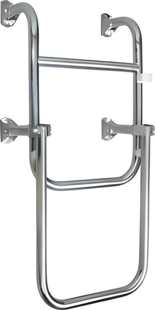 TEKNE MERDİVENİ KATLANIR 2+1 KROM 65cm