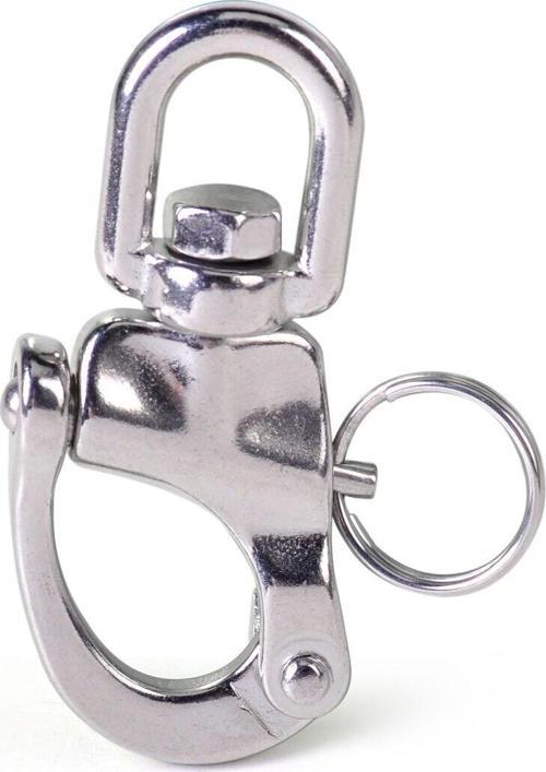 SNAP SHACKLE FIRDÖNDÜ KİLİTLİ KROM MANDAR KİLİDİ 22mm TEKNE YAT