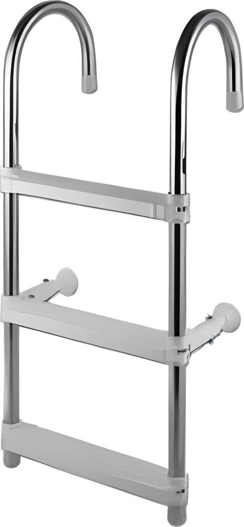 TEKNE MERDİVENİ ALÜMİNYUM 3 BASAMAK KATLANIR PASLANMAZ 84cm