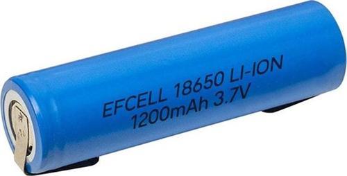 Ayt Efcell 18650 3.7 Volt 1200 mAh Li-iOn Başlıksız Puntalı Mavi Pil