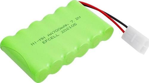 Ayt Efcell 7.2 Volt 700 Mah Şarj Edilebilir Pil 6 Lı Oyuncak Araba Pili 2 Pin Soketli 15x50x85 mm