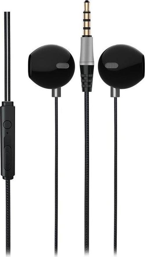 Lenovo Lecoo EH101 3.5 Mm Jacklı Gümüş Tasarımlı Siyah Kablolu Kulak İçi Mikrofonlu Kulaklık