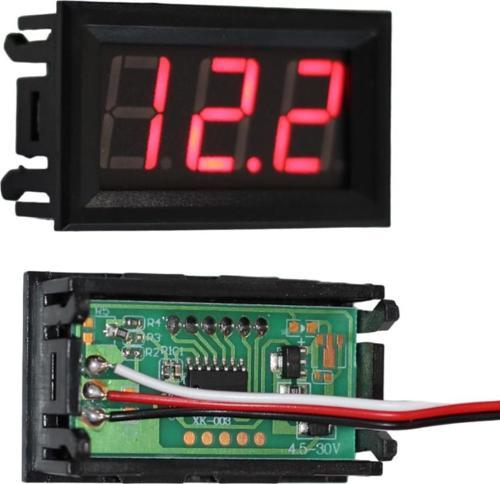 Ayt Powermaster Ic278-2 Dijital Voltmetre Dc 5-100 Volt 3 Pin Led Ekranlı Voltaj Göstergesi