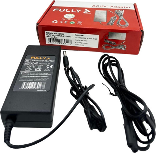 1611M 12 Volt 7 Amper 5.5x2.5 Uçlu Plastik Kasa Masaüstü Adaptör Şarj Cihazı Aleti
