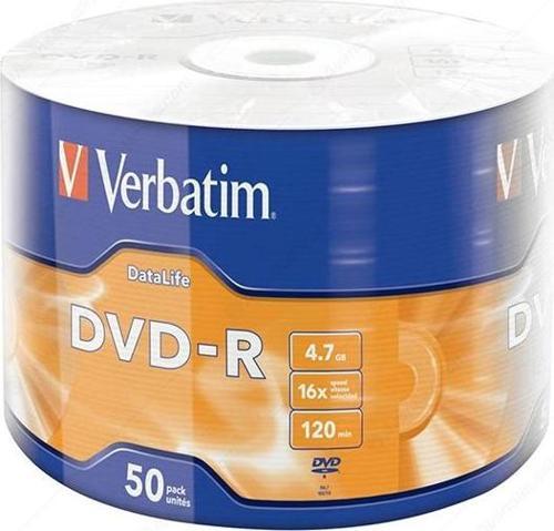 Ayt Verbatim DVD R 4.7 GB 16 x 120 Dk 50 li Paket Boş Dvd Cd Si