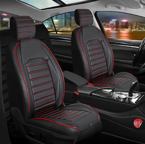 Seat Arona Lüx Deri Oto Koltuk Kılıfı Ön Arka Takım Orijinal Serisi SİYAH KIRMIZI