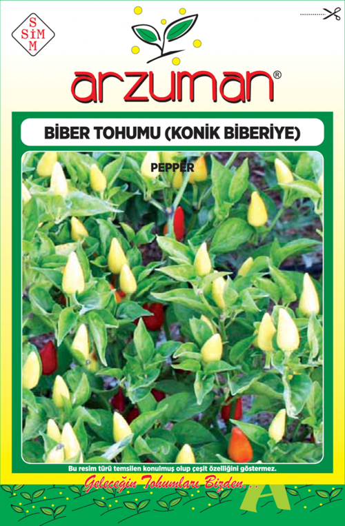 BİBERİYE-KONİK BİBER TOHUM 5 GR ORT 600 AD TOHUM