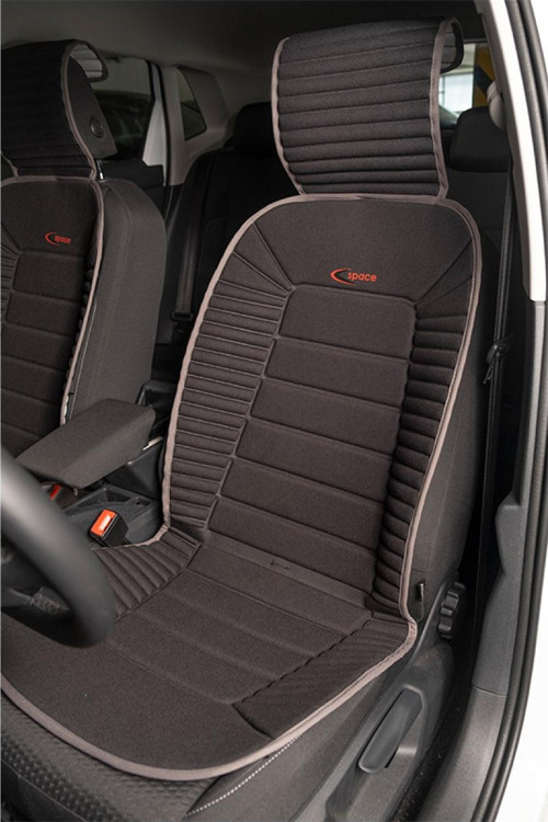 Volkswagen Jetta Lüx Oto Koltuk Minderi Ön 2'li Set Bumerang Serisi SİYAH GRİ