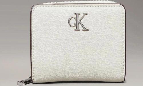 Kadın Minimal CK Logolu Beyaz Cüzdan
