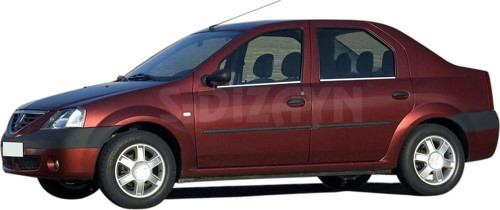 Dacia Logan Uyumlu Krom Cam Çıtası 4 Parça 2005-2013