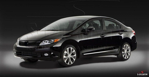 Honda Civic Uyumlu Kapı Koruma Çıtası Krom 2012-2016