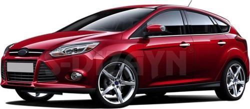 Ford Focus Uyumlu 3 Krom Kapı Kolu 4 Kapı 2011-2018