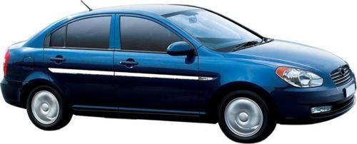 Hyundai Accent Uyumlu Era Krom Yan Kapı Çıtası 4 Parça 2005-2011