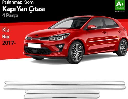 Kia Rio Uyumlu Krom Kapı Yan Çıtası 4 Parça 2017 Üzeri