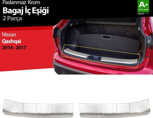 Nissan Qashqai Uyumlu 2 Krom Bagaj İç Eşiği 2014-2017
