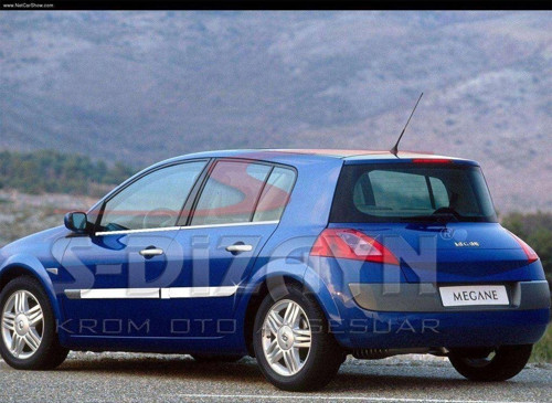 Renault Megane Uyumlu 2 Krom Yan Kapı Çıtası 4 Parça 2004-2005