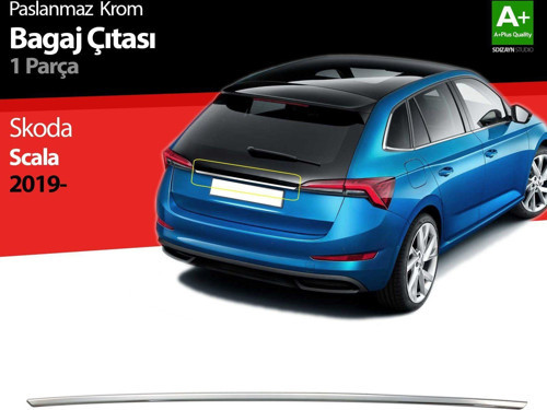 Skoda Scala Uyumlu Krom Bagaj Çıtası 2019 Üzeri