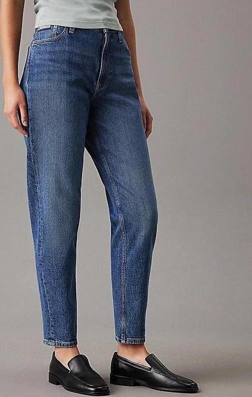 Kadın Mom Jeans Denim Mavi Kot Pantolon
