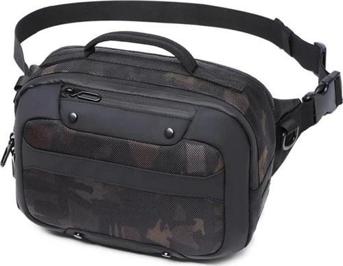Erkek Askılı Çok Cepli Bel ve El Çantası Kamuflaj 9275