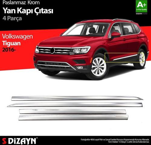 Volkswagen Tiguan Uyumlu Krom Yan Kapı Çıtası 4 Parça. 2016 Üzeri