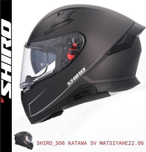 SHIRO KASK FULLFACE KATANA M.C SV(GÖZLÜKLÜ) MAT SİYAH L 5960
