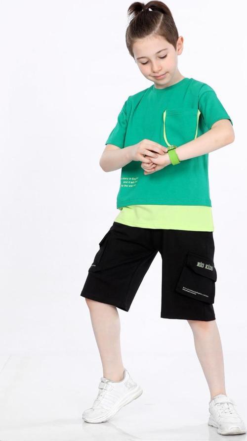 Mornio Erkek Çocuk T-shirt ve Şort 2 li Takım VF24KMR51012 Yeşil