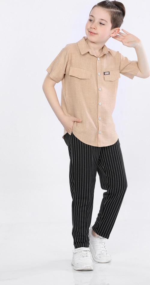 Mornio Erkek Çocuk Gömlek ve Pantolon 2 li Takım VF24KMR5104546 Bej