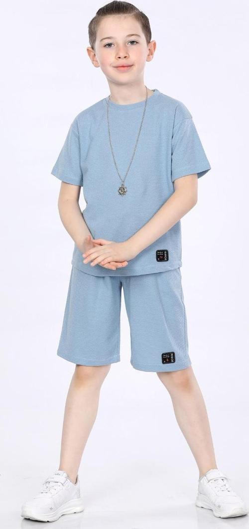 Mornio Erkek Çocuk T-shirt ve Şort 2 li Takım VF24KMR5104142 Mavi