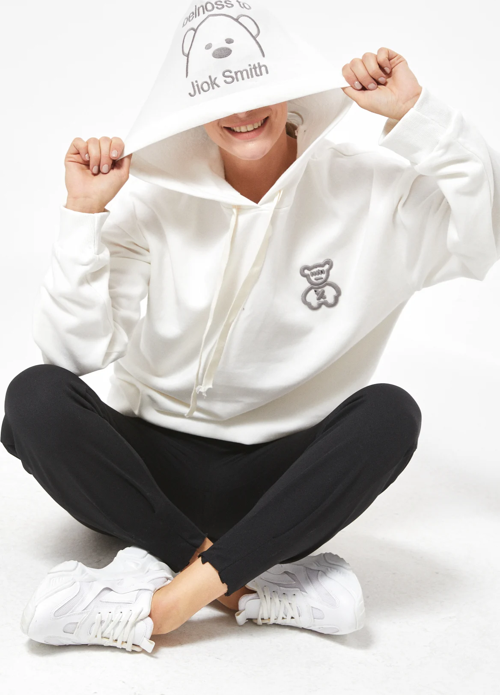 Kapüşonlu Kadın Sweatshirt Ekru ZN5030