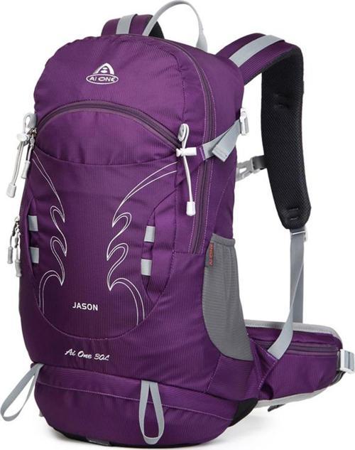 Outdoor Kamp ve Yürüyüş Sırt Çantası (30 Litre Kapasiteli) Mor DSC1869
