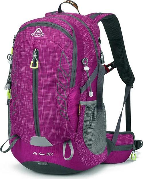 Outdoor Kamp ve Yürüyüş Sırt Çantası (38  Litre Kapasiteli) Mor 9922
