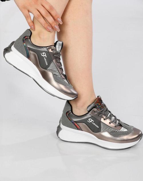 Hafif ve Rahat Tabanlı, Günlük Kadın Spor Kadın Ayakkabı FV1502FV Platin