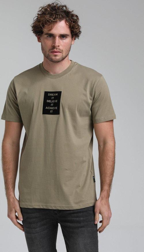 Bisiklet Yaka Açık Haki Slim Fit Tişört 23SSM20288