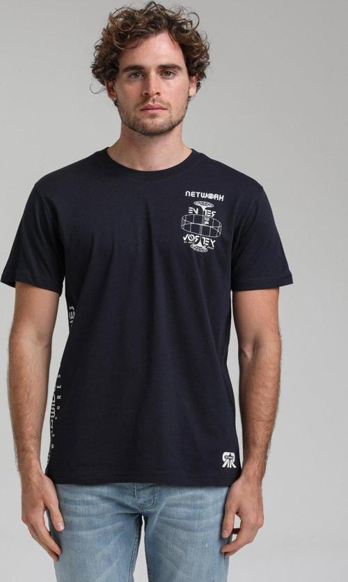 Bisiklet Yaka Lacivert Slim Fit Tişört 23SSM20299