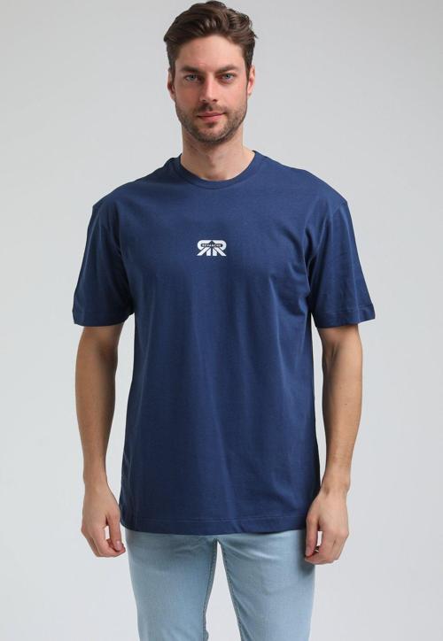 Bisiklet Yaka İndigo Slim Fit Tişört 23SSM20335
