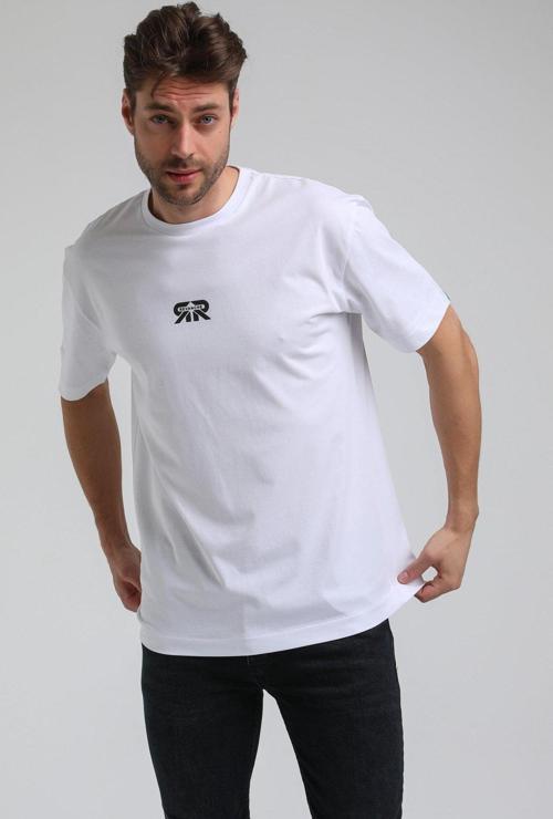 Bisiklet Yaka Beyaz Slim Fit Tişört 23SSM20335