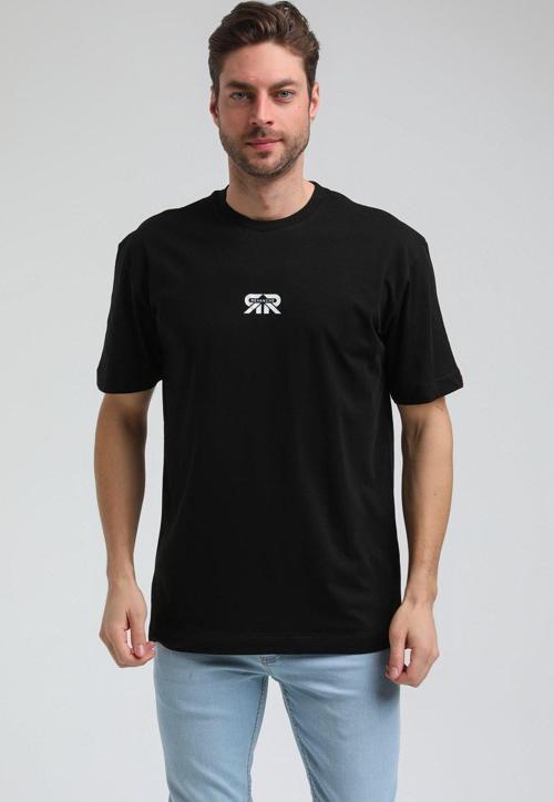 Bisiklet Yaka Siyah Slim Fit Tişört 23SSM20335