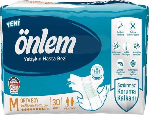 Önlem Bel Bantlı Yetişkin Hasta Bezi 30 Lu Medıum